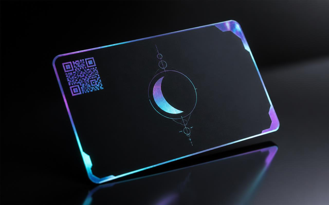 Concept mockup of a holographic PVC access card